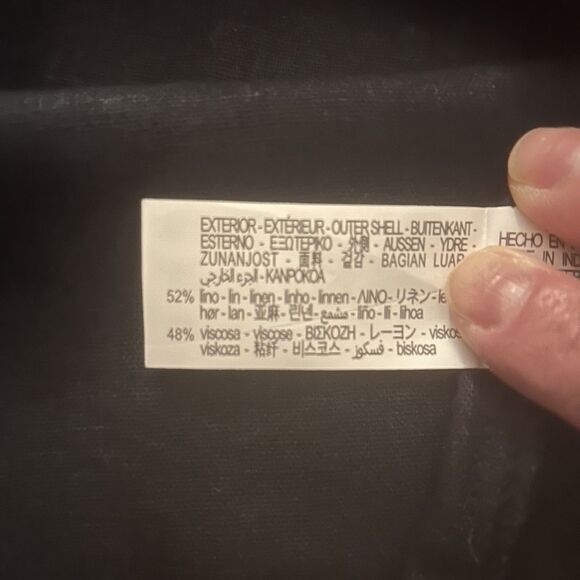 NWT Zara Linen Blend Maxi‎ Column Skirt-Navy-Sz XL-Classic-Minimal-Old Money - Picture 8 of 8